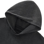Raw Edge Boxy Washed Cotton Hoodie