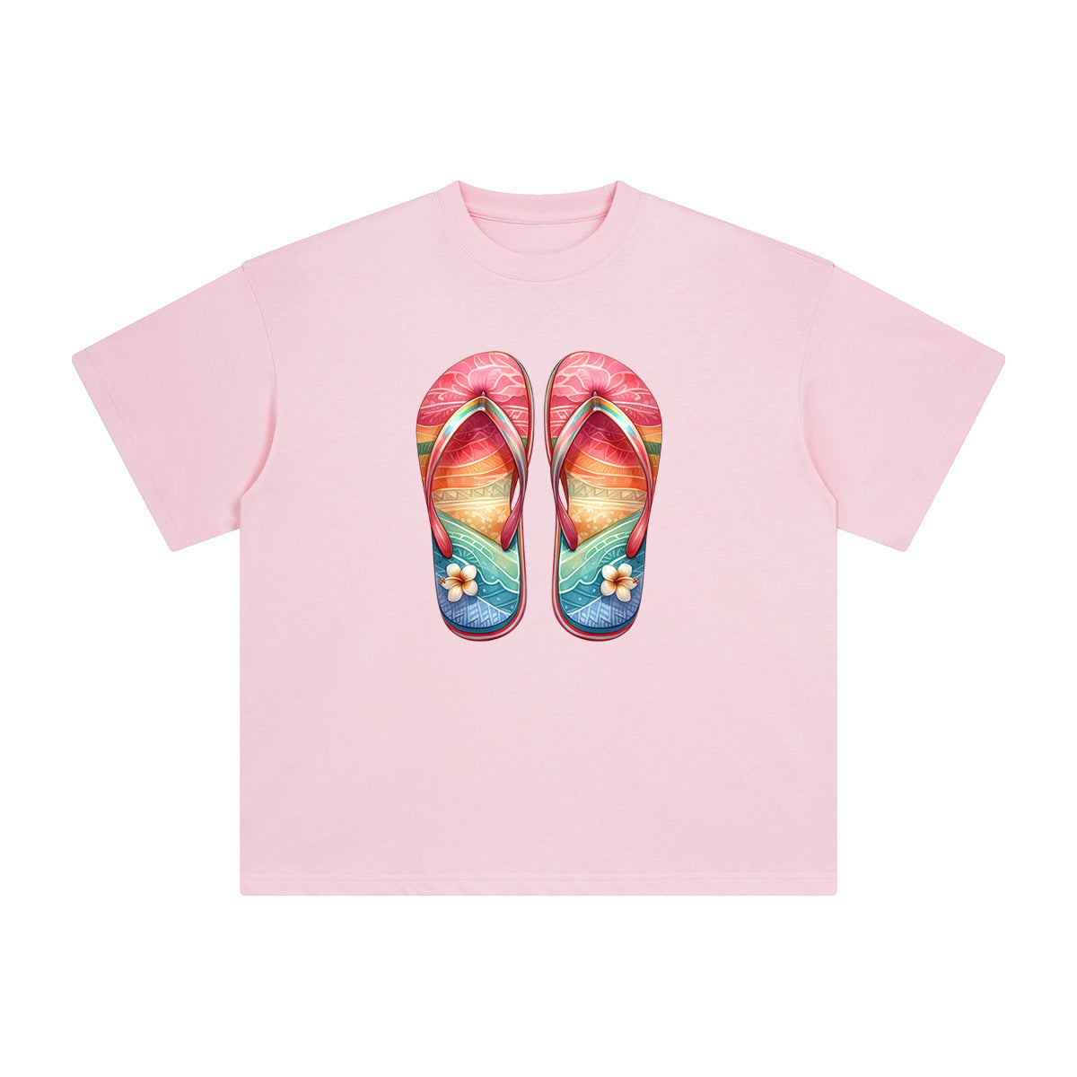 Summer Vacation Slippers Graphic Tee-INNBLAC Fashion Apparel