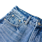 Relaxed Fit Whisker Denim Shorts