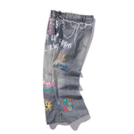 Streetwear Graffiti Printed Baggy Jeans