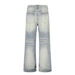 Rhinestone Washed Flare Jeans