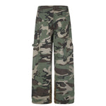Streetwear Camouflage Patchwork Cargo Pants