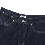 Vintage Raw Denim Red Plaid Panel Flare Jeans