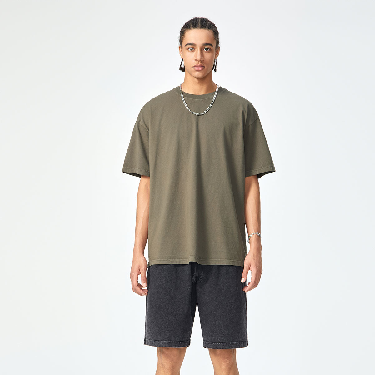 Drop Shoulder Cotton T Shirt 7.5oz