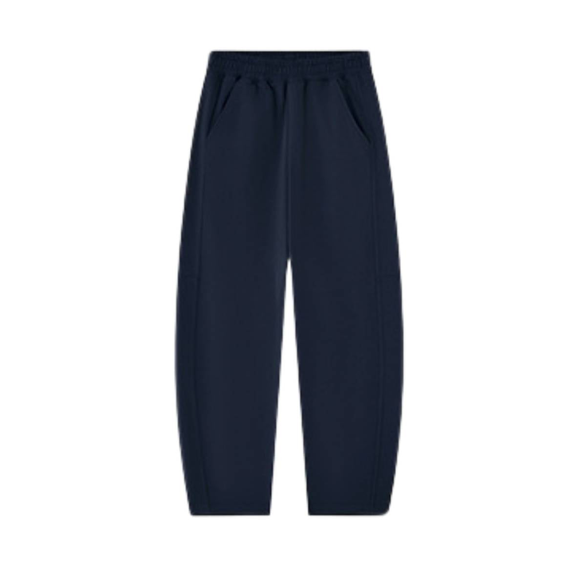 Boxy Curved Fit Elastic Waist Sweatpants
