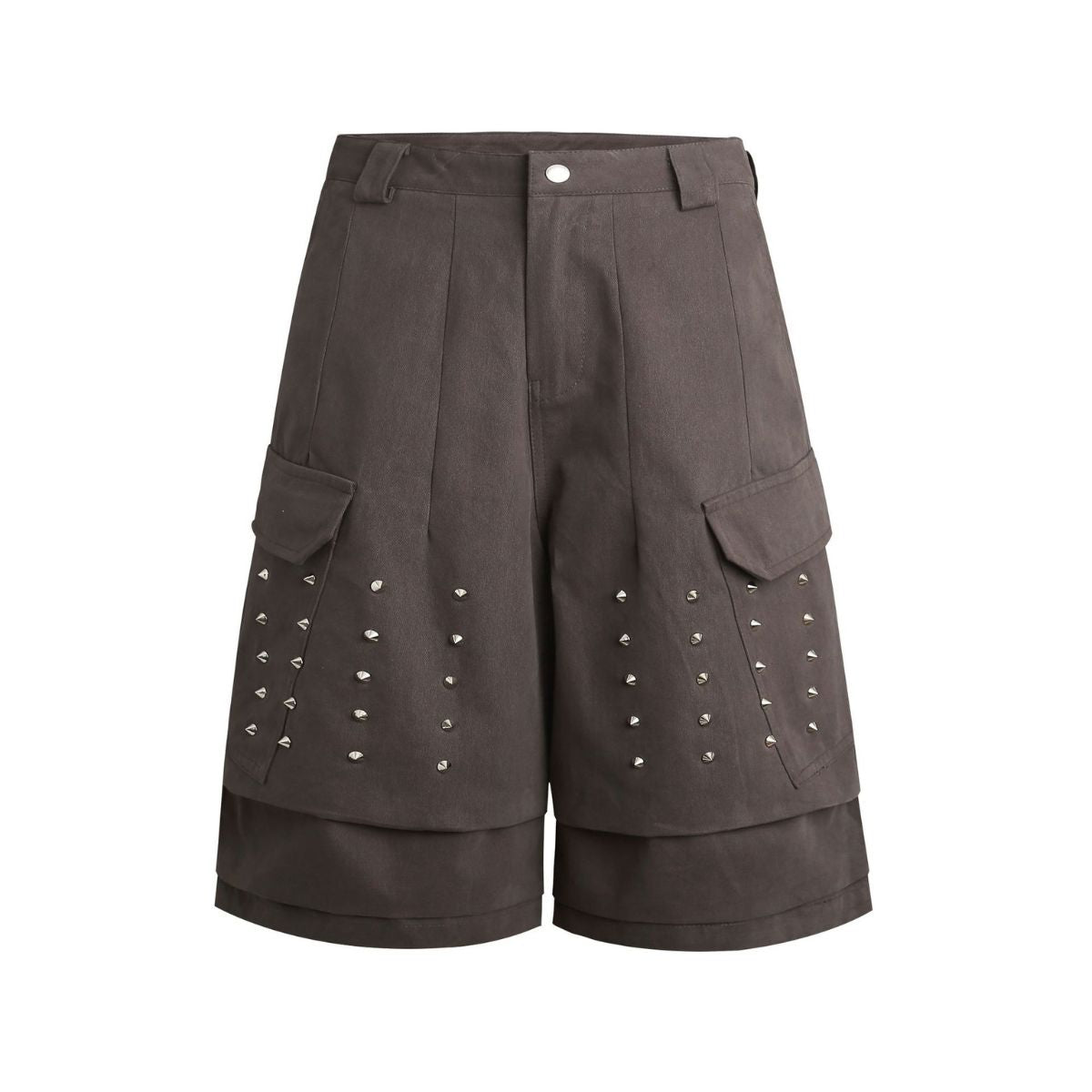 Studded Utility Cargo Bermuda Shorts