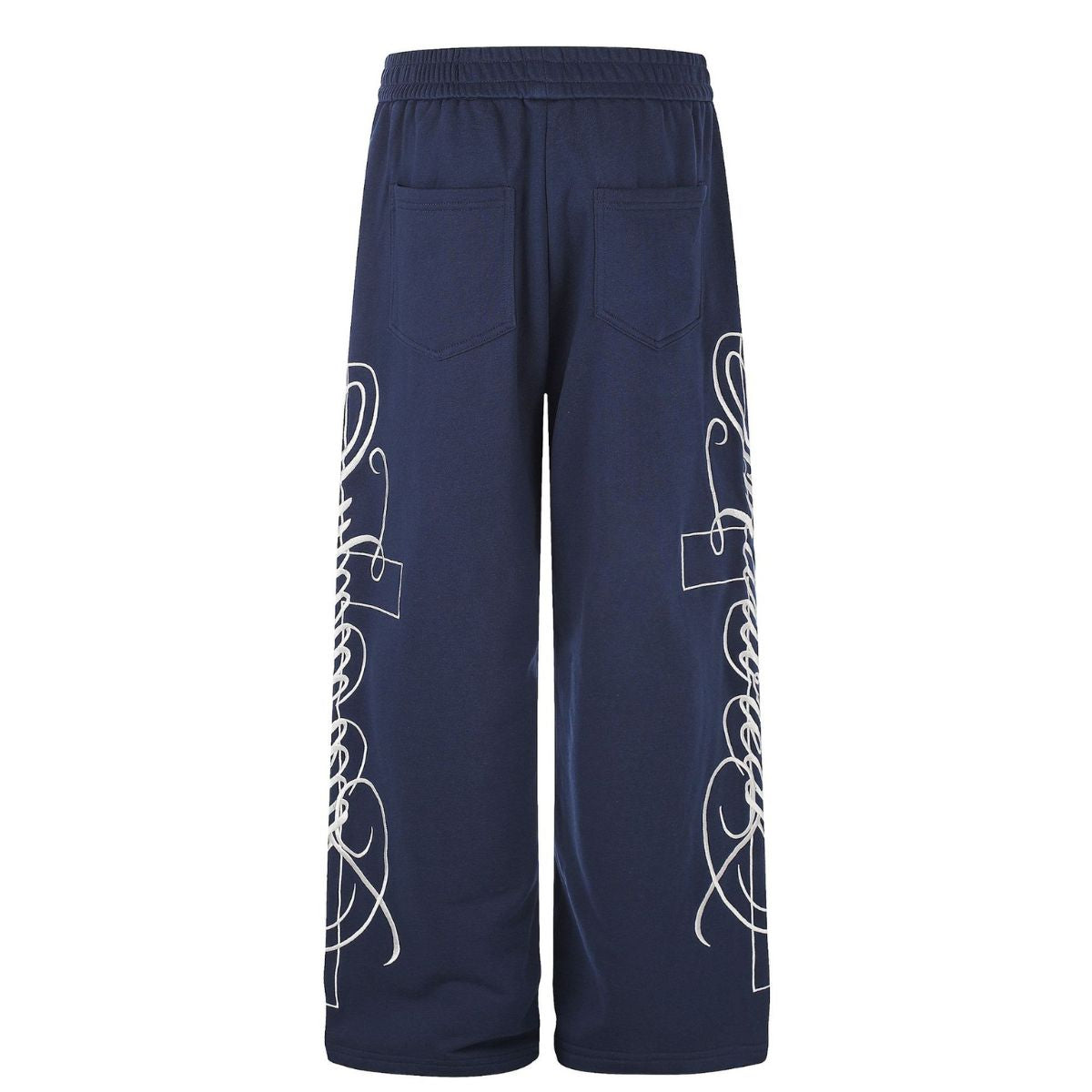 Vintage Embroidered Wide Leg Sweatpants