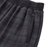Plaid Straight Wide‑Leg Drapey Casual Pants