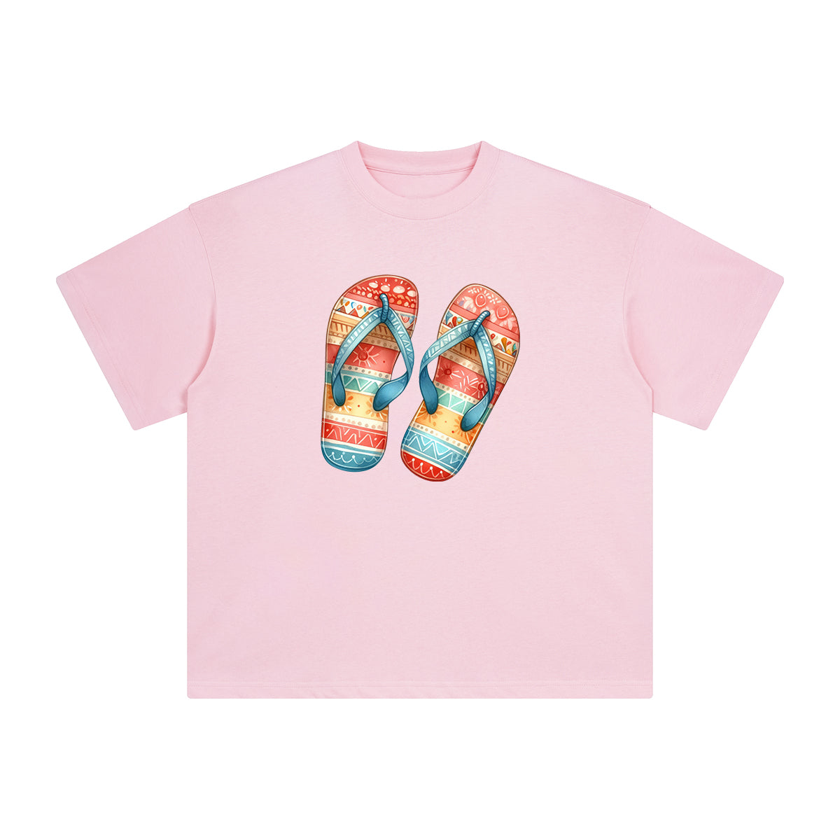 Summer Vacation Slippers Graphic Tee-INNBLAC Fashion Apparel