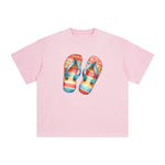 Summer Vacation Slippers Graphic Tee-INNBLAC Fashion Apparel