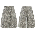Retro Leopard Baggy Bermuda Shorts