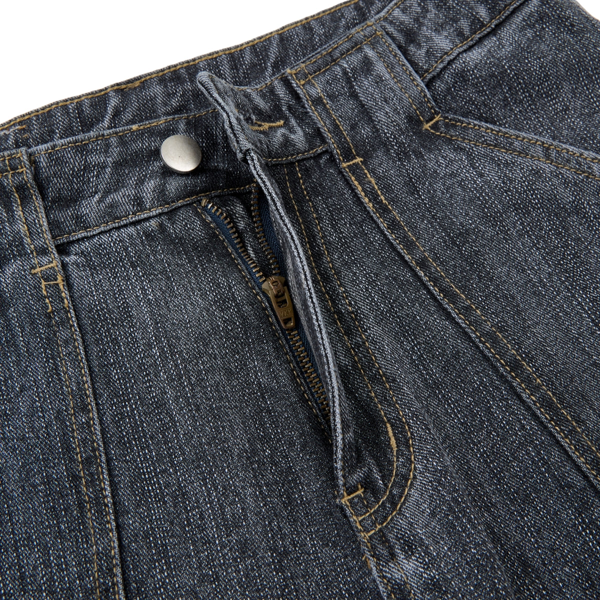 Vintage Washed Slub Distressed Baggy Denim Pants