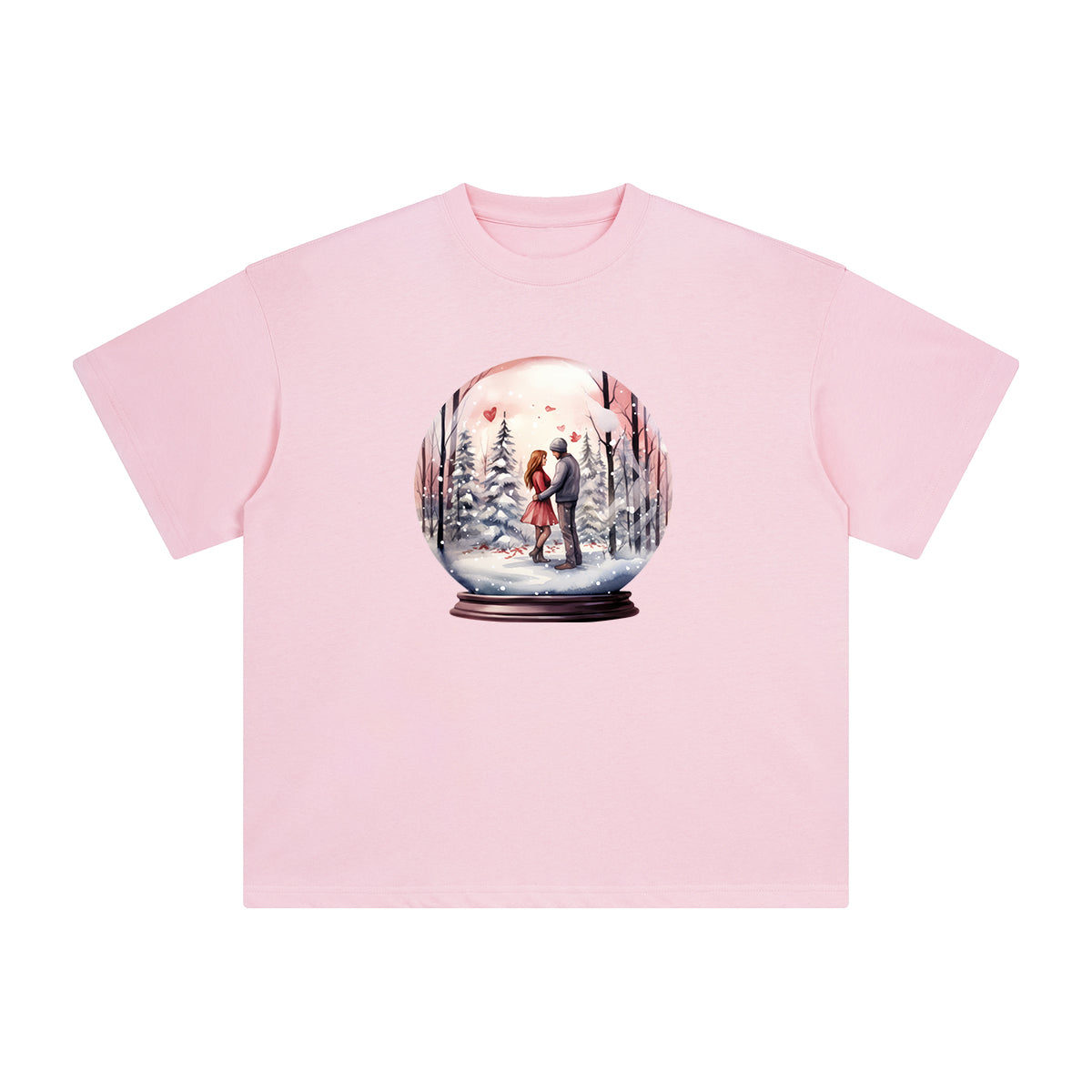 Valentine Snow Globe Graphic Tee-INNBLAC Fashion Apparel