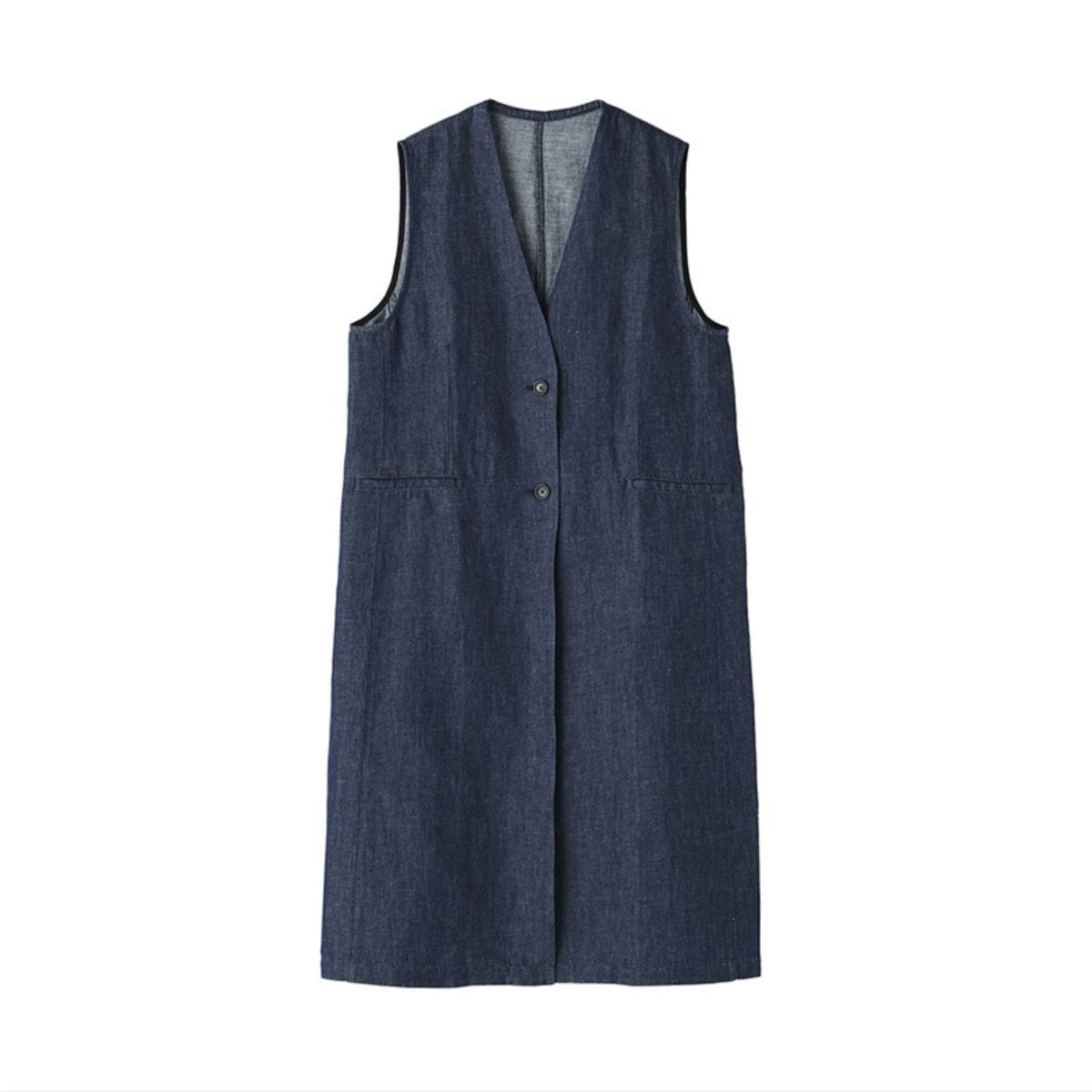 Women' s Twill Denim Long Vest