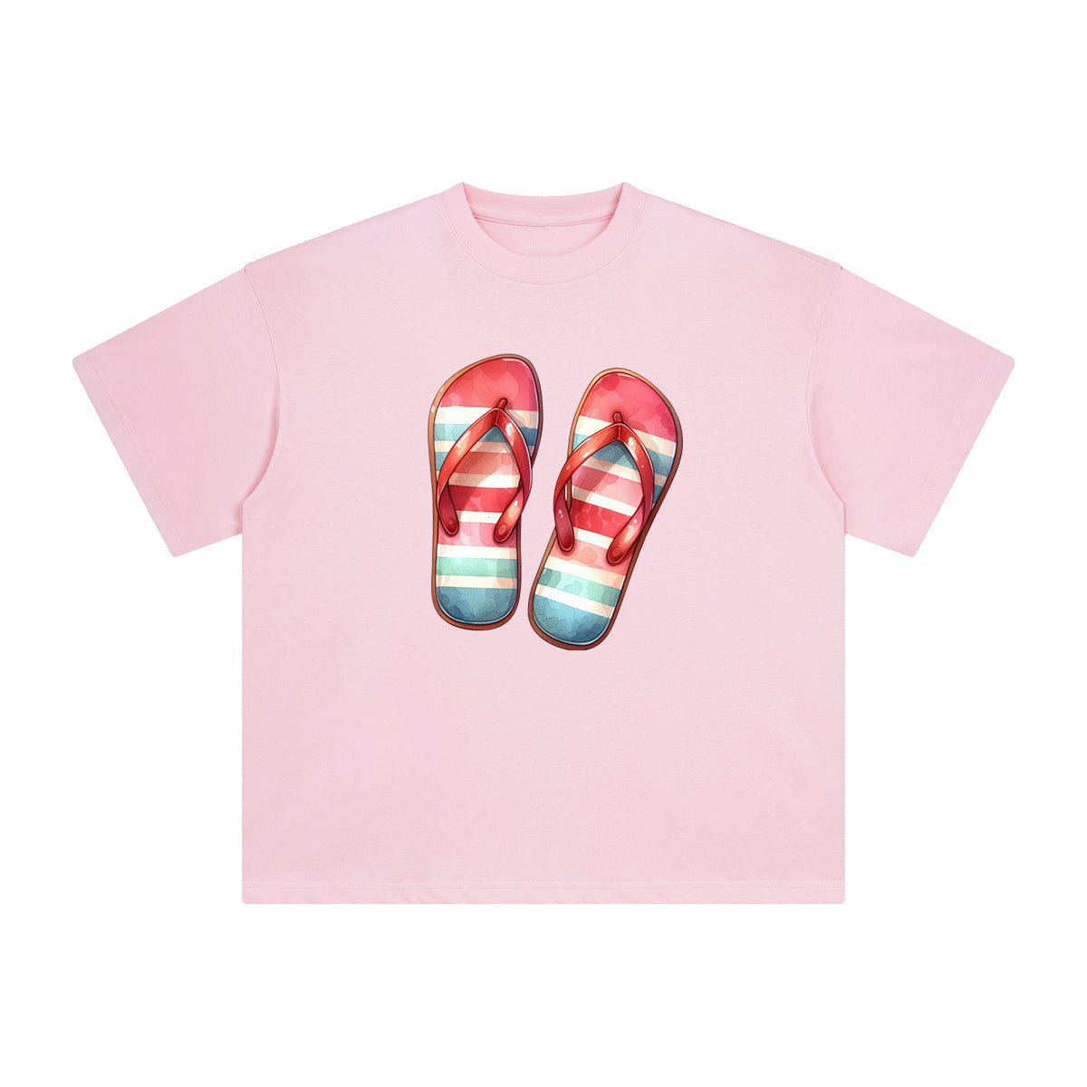Summer Vacation Slippers Graphic Tee-INNBLAC Fashion Apparel