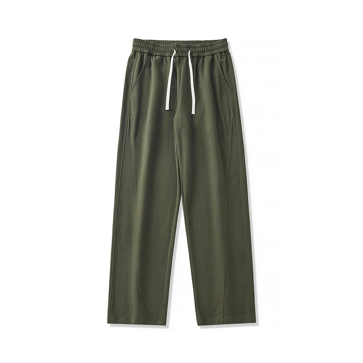 Drawstring Front Seam Relaxed Jogger-INNBLAC Fashion Apparel