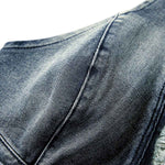 Women's Y2K Backless Fringe CorsetDenim Halter Top