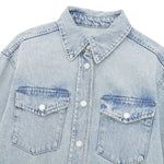 Vestido midi vaquero sin mangas con botones y aberturas en la parte delantera