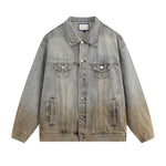 Stand-collar Washed Vintage Loose Denim Jacket