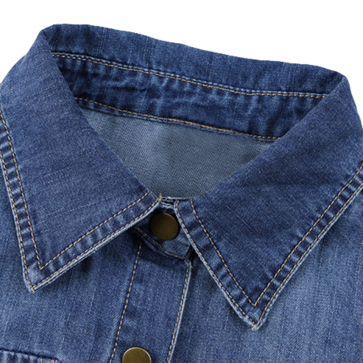 Vestido midi vaquero sin mangas con botones y aberturas en la parte delantera