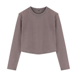 Women's Snow Wash U-Neck Long Sleeve Top