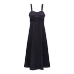 Women's Indigo Denim A-Line Midi Dress