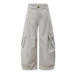 Loose Fit Curved Parachute Pants