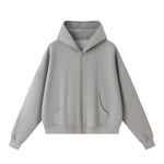 Vintage Washed Boxy Full Zip Hoodie Jacket