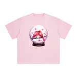 Valentine Birds Globe Graphic Tee-INNBLAC Fashion Apparel