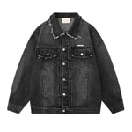 Vintage Frayed Designer Denim Jacket