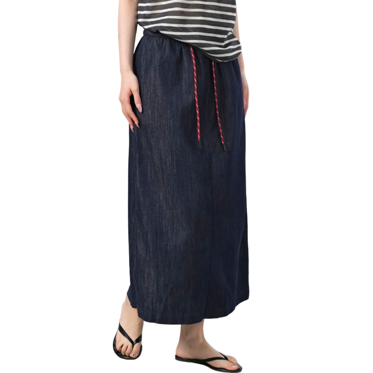 Women's Indigo Denim Midi Skirt