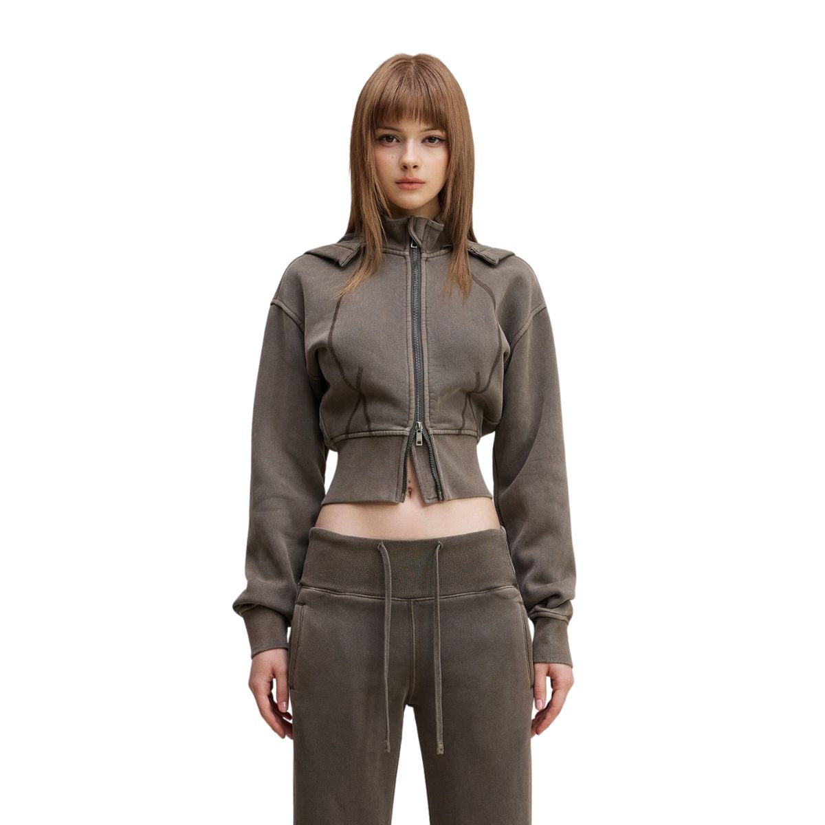 Detachable Hood Double Slider Fleece Hoodie