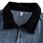 Retro Washed Color-Contrast Denim Jacket
