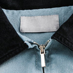 Men's Vintage Washed Splatter Ombre Denim Utility Jacket