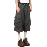 Dark Gray Cargo Cropped Pants