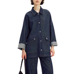 Loose Fit Indigo Denim Jacket