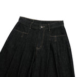 Creased Raw Denim Straight‑Leg Jeans