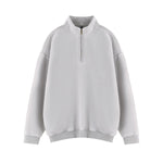 Heavyweight Washed Fleece Stand Collar Zip Sweatshirt
