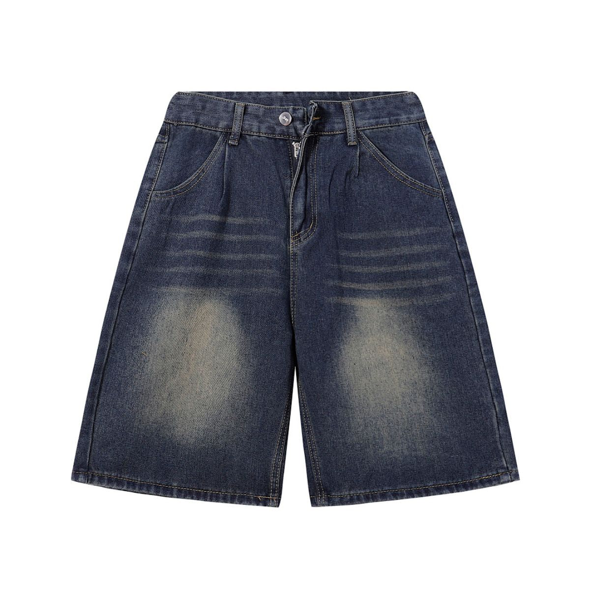 Bermudas con lavado vintage y salpicaduras de tinta