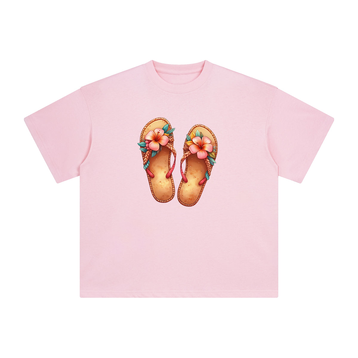 Summer Vacation Slippers Graphic Tee-INNBLAC Fashion Apparel