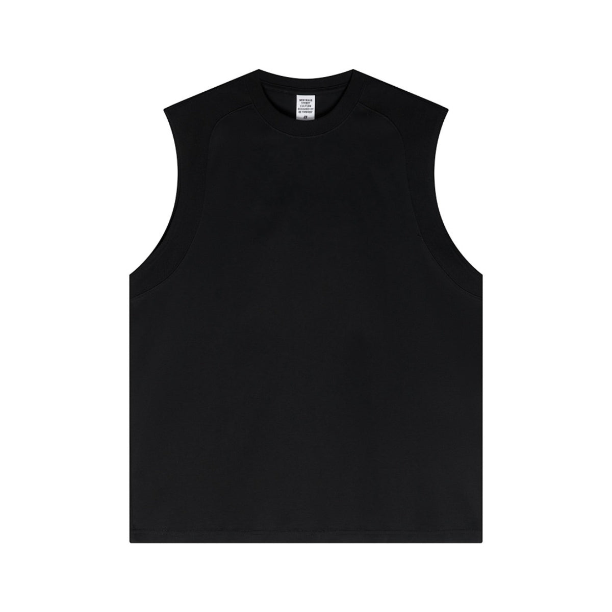 Panelled Back Seam Sleeveless T-Shirt