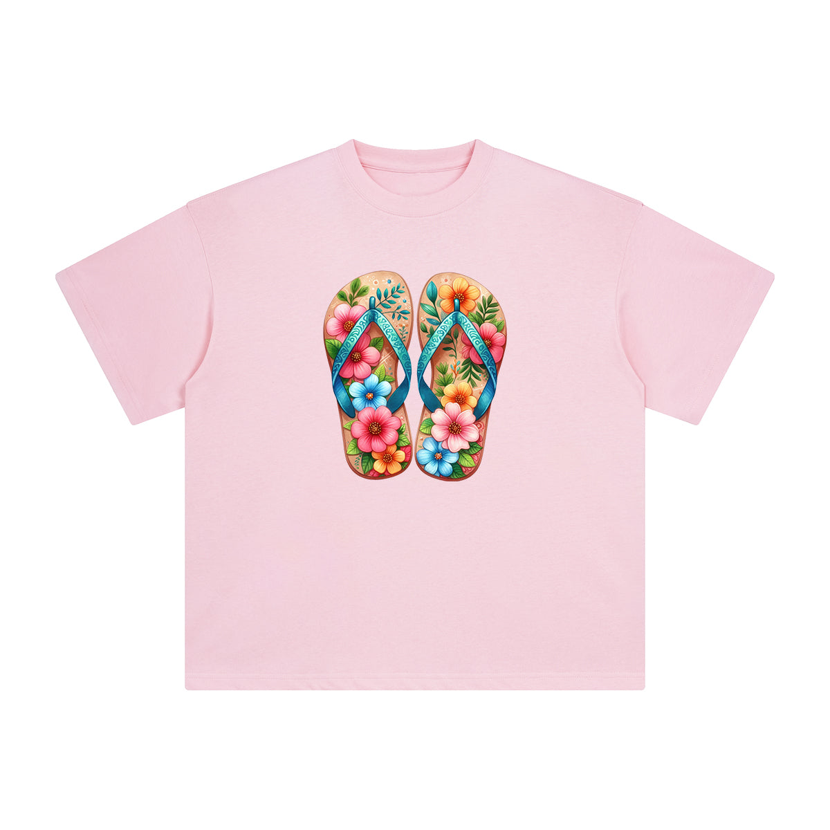 Summer Vacation Slippers Graphic Tee-INNBLAC Fashion Apparel