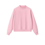 Women's Mockneck Solid Fleece Sweatshirt