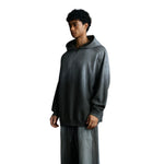Heavyweight Washed Ombre Faded Cotton Hoodie