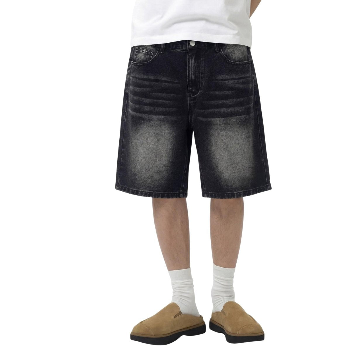 Men’s Vintage Y2K Streetwear Style Baggy denim shorts