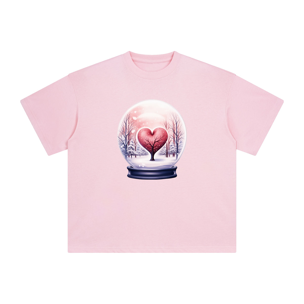 Valentine Snow Globe Graphic Tee-INNBLAC Fashion Apparel