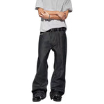 Raw Wash Wide Straight Denim Jeans