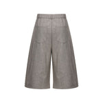 Vintage Draped Pleated Bermuda Shorts