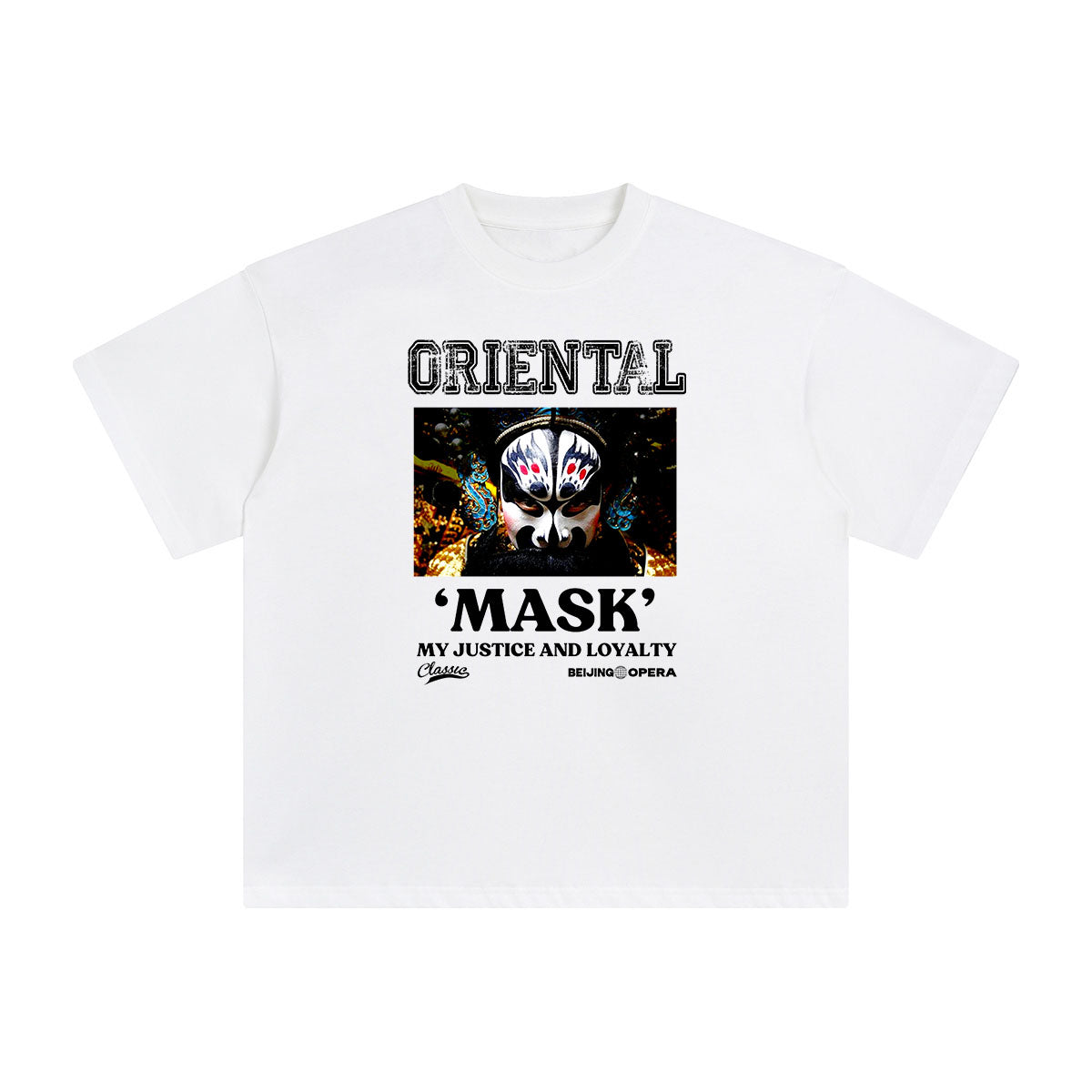 Oriental Mask Graphic Tee-INNBLAC Fashion Apparel