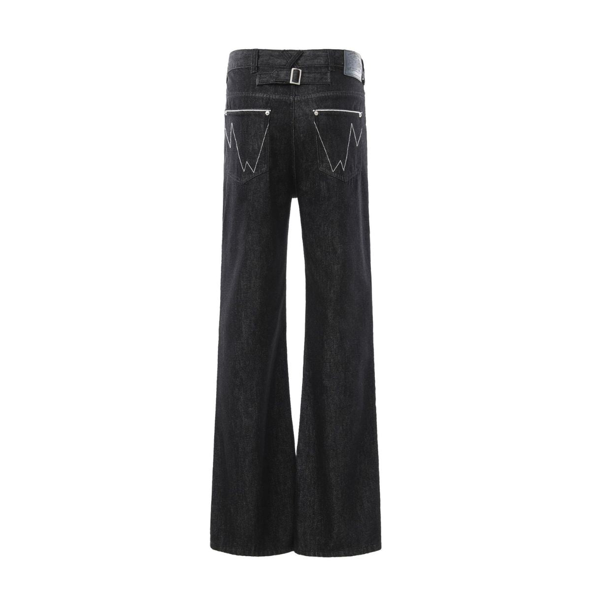 Street Deconstructed Embroidered Slim Flare Jeans